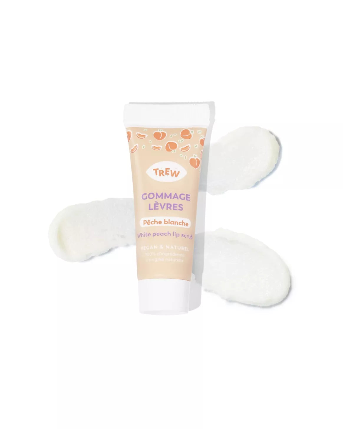 TREW – Sugar Scrub – Gommage Lèvres Pêche Blanche - touteslespeaux.fr